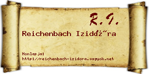 Reichenbach Izidóra névjegykártya